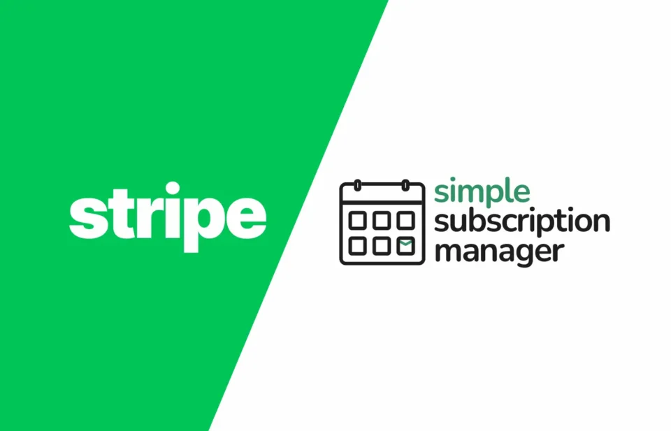 Stripe billing and Simple Subscription Manager logos